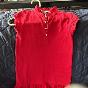 Girls Ralph Lauren size 4t red collar dress
